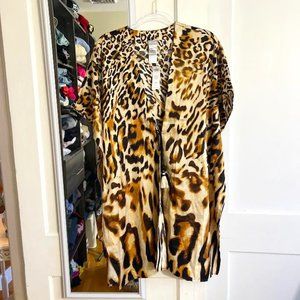 NWT Chico's Cool Ocelot Kimono Covering in Ruana Warm Sand - Size L/XL